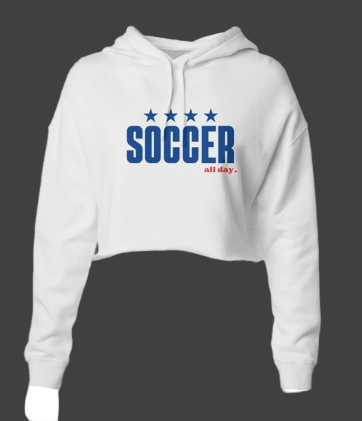 SPECIAL EDITION: USA SOCCER all day. Cropped Hoodie (Older Girls, Teens and Adults)