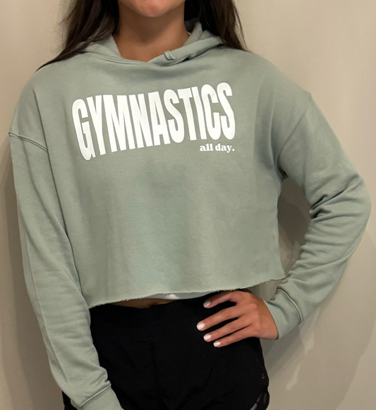 all day. Independent Trading Co. Cropped Hoodie for Active Girls (Customize!)