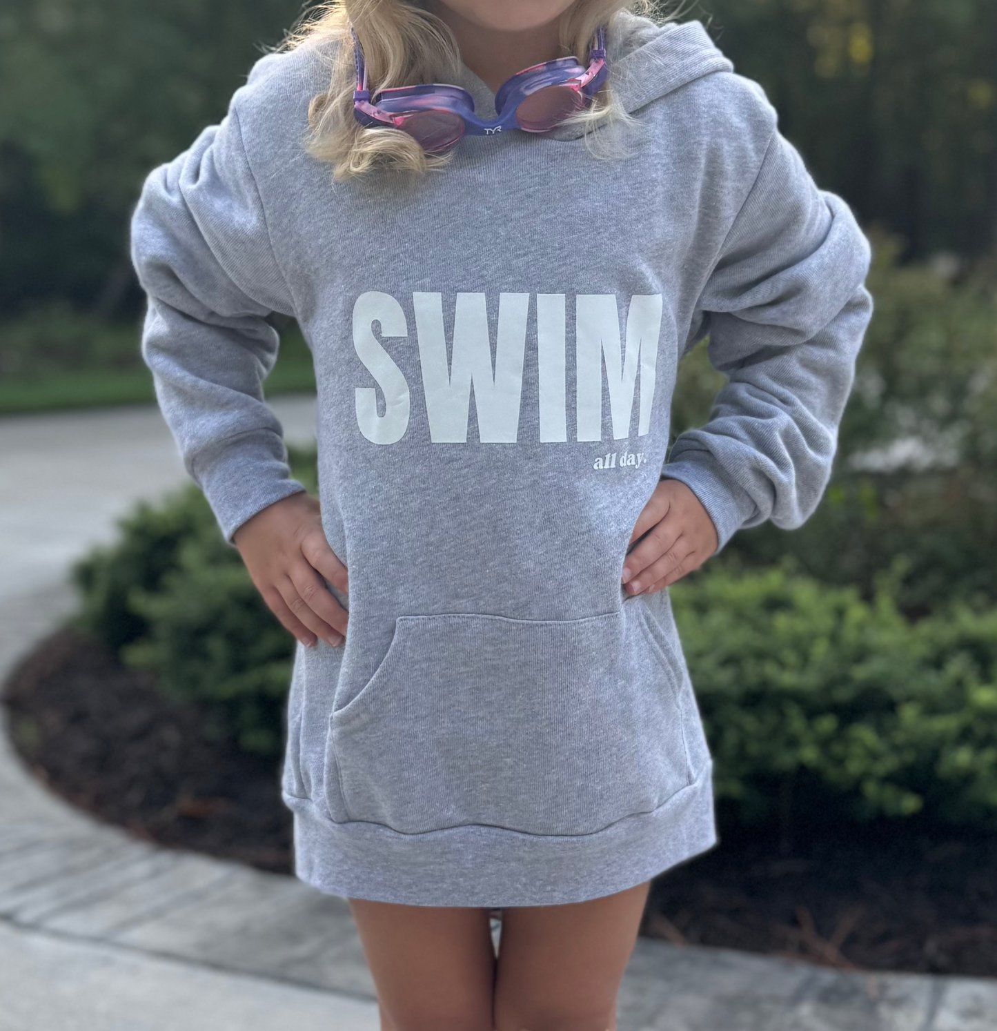 all day. Bella + Canvas Youth Pullover Hoodie for Active Girls (Customize!)